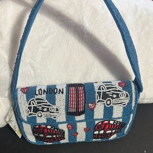 America & Beyond beaded London shoulder bag